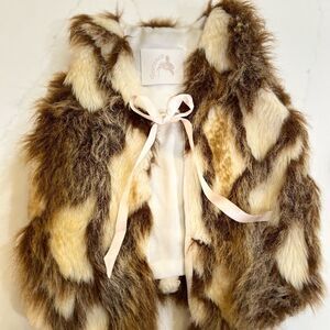 🌈 Girls Fluffy Faux Fur Vest